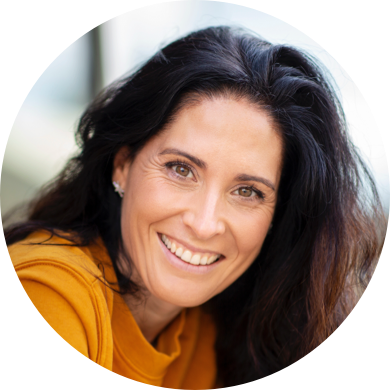 Jessica, smiling woman with long dark hair, worker profile avatar