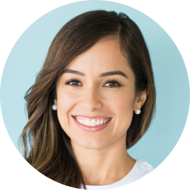 Sarah, smiling woman with long brown hair, worker profile avatar